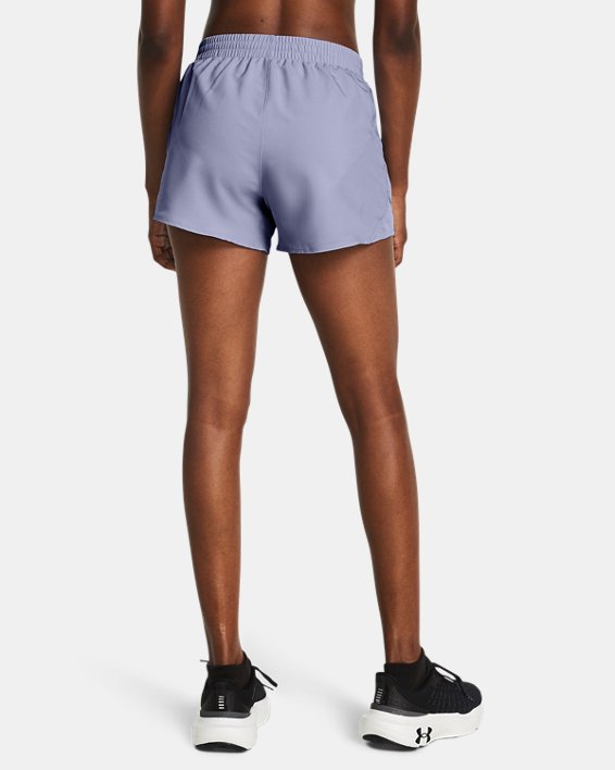 Women's UA Fly-By 3" Shorts in Purple image number 1